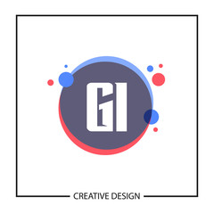 Initial GI Letter Logo Template Design