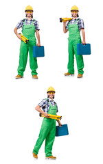 Industrial worker isolated on the white background