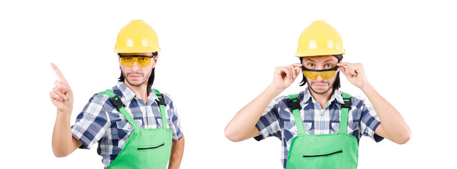 Industrial worker isolated on the white background