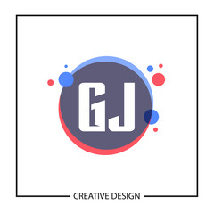 Initial GJ Letter Logo Template Design