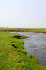 Tuligen River scenery in the grassland, Xilin gol league, China © junrong