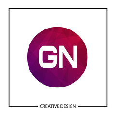 Initial GN Letter Logo Template Design