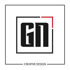 Initial GN Letter Logo Template Design