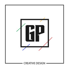 Initial GP Letter Logo Template Design