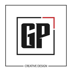 Initial GP Letter Logo Template Design