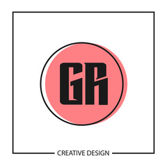 Initial GR Letter Logo Template Design