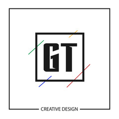 Initial GT Letter Logo Template Design