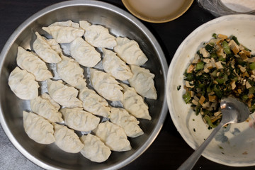 Home-made recipe for dumplings.