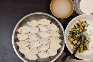 Home-made recipe for dumplings.