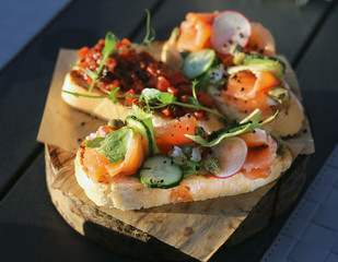 Macro photo of blue sea waves with foam