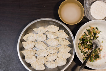 Home-made recipe for dumplings.