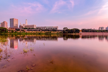 City Nightscape of Xiangmihu Park, Shenzhen