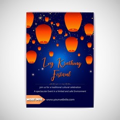 loy krathong festival poster