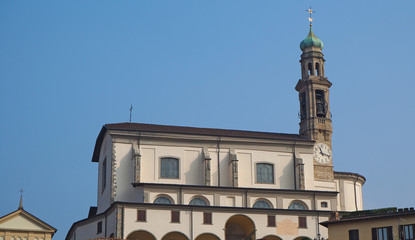 Fototapeta na wymiar Vertova, Bergamo, Italy. The Saint Maria Assunta Cathedral