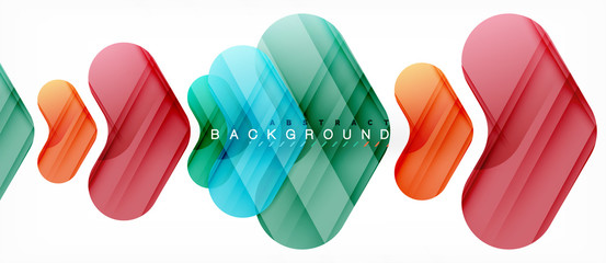 Colorful glossy arrows abstract background