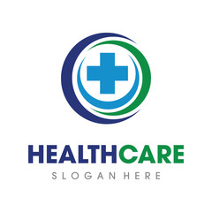 Fototapeta premium Medical and Love Health care Logo Vector
