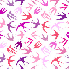 Swallows, seamless pattern for your design