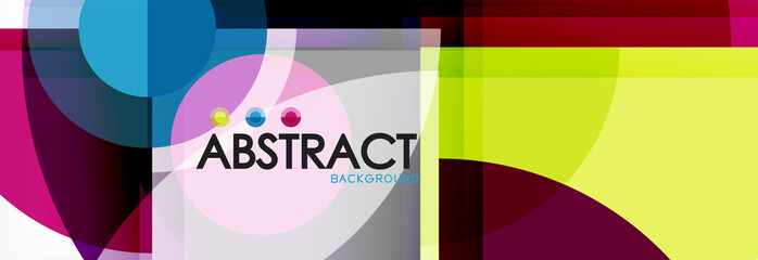 Fototapeta premium Abstract background bright circles geometric design