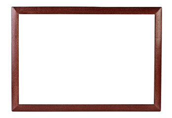 Wooden frame isolated on white background