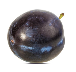Fresh plum isolated on white background with clipping path