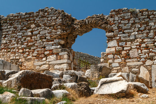 Ruins of the ancient Greek city Metropolis, Turkey