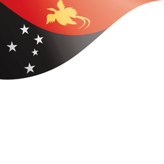 Papua New Guinea flag, vector illustration on a white background