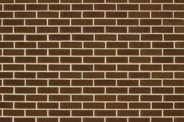 Obraz premium Vintage brown color brick wall background in traditional running bond pattern