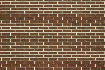 Fototapeta na wymiar Vintage brown color brick wall background in traditional running bond pattern