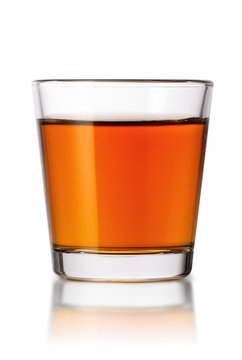 whiskey shot isolated on white