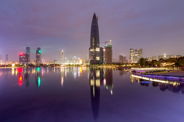 Nightscape of Shenzhen Talent Park City