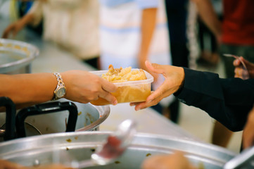 People who are rich and mentally assisting people in society, sharing food for the hungry : Help...