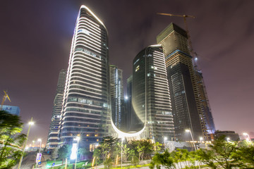 Nightscape of Shenzhen City