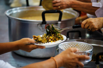 Donate food to hungry people, Concept of poverty and hunger