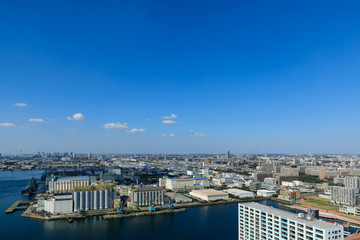 Fototapeta na wymiar (千葉県ｰ湾岸風景)ポートタワーから望む東京湾の風景５