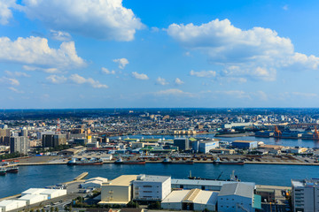 Fototapeta premium (千葉県ｰ湾岸風景)ポートタワーから望む東京湾の風景１０