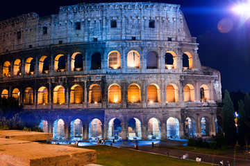 Fototapeta na wymiar Italy. Rome. The night Collosseo