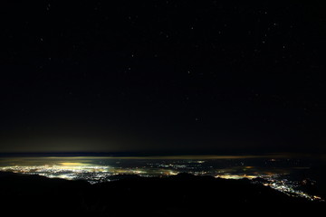 志賀高原から見た長野市の夜景