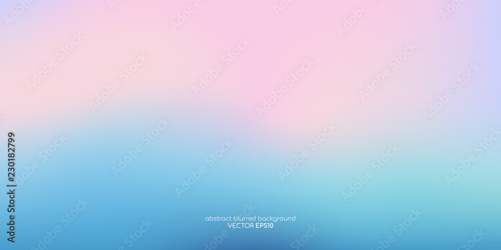 Wall mural vector abstract colorful background blurred gradient pastel color palette