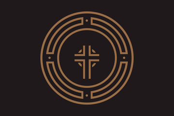 Obraz premium The logo for the Church in the circle