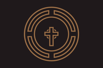 Fototapeta premium The logo for the Church in the circle