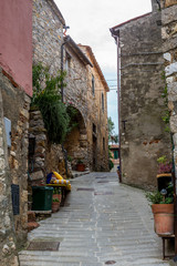 Colorful narrow streets in the medieval town of Campiglia Marittima in Tuscany - 7