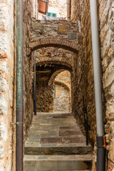 Colorful narrow streets in the medieval town of Campiglia Marittima in Tuscany - 11