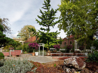 .Kurpark und Regentenbau im Staatsbad Bad Kissingen, Unterfranken, Franken, Bayern, Deutschland.