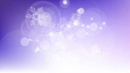 Snowflakes and festive lights - vector background with beautiful snowflakes that merrily shine and shimmer in color space
