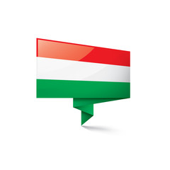 Hungary flag, vector illustration on a white background