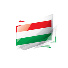 Hungary flag, vector illustration on a white background