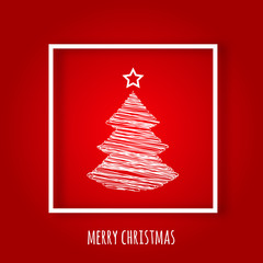 christmass card red background