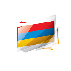 Armenia flag, vector illustration on a white background
