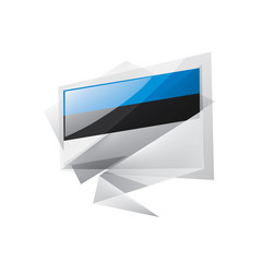 Estonia flag, vector illustration on a white background