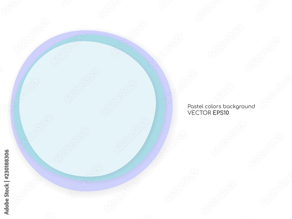 Aufkleber vector circle pastel colors overlay with shadow isolated on white background with empty space for te